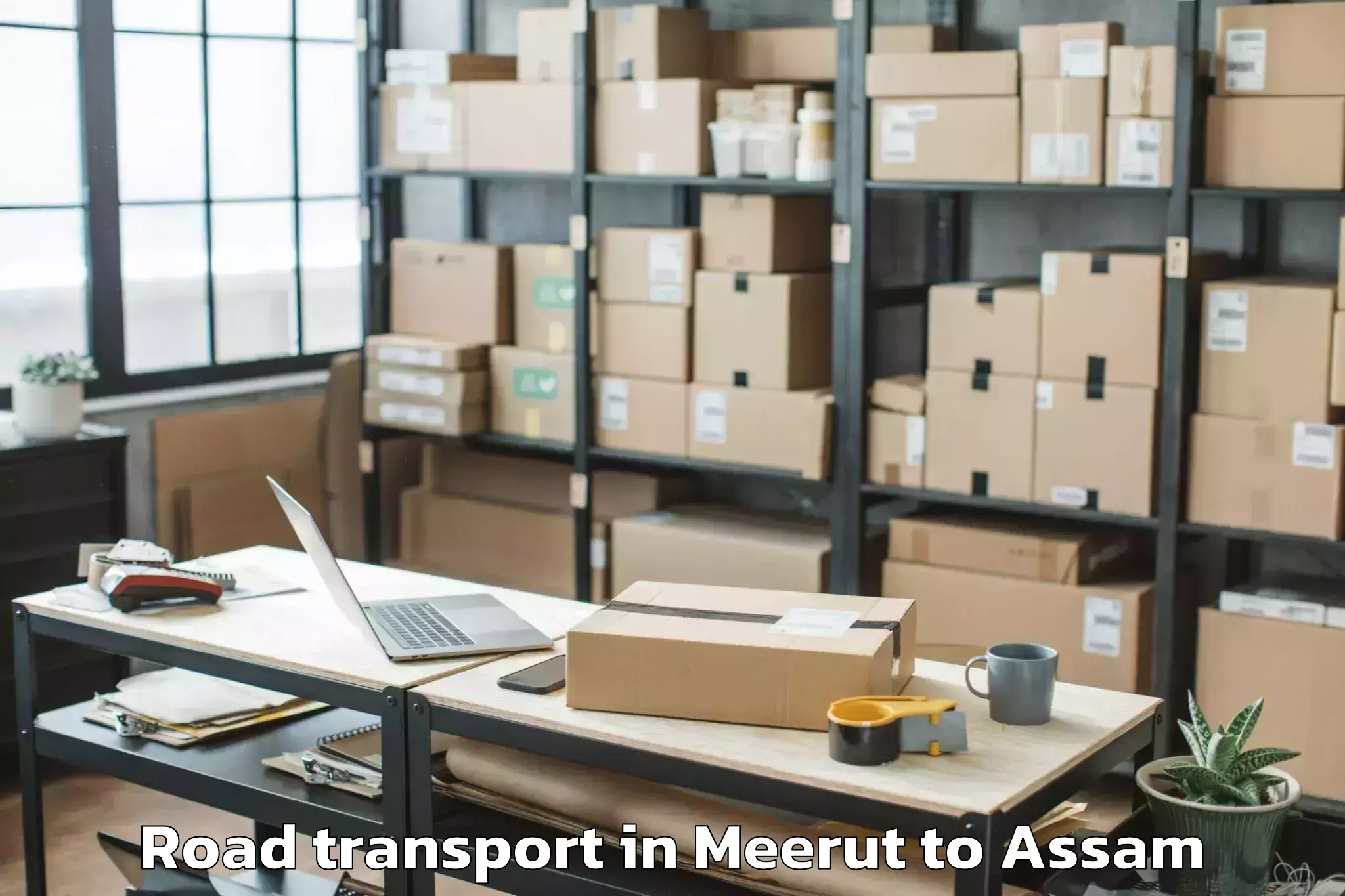 Book Meerut to Bijni Road Transport Online